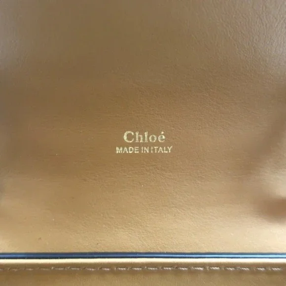 Chloe Small Aby Day Bag Autumnal Brown Croc-Embossed Leather Crossbody Tote NEW - Picture 9 of 12